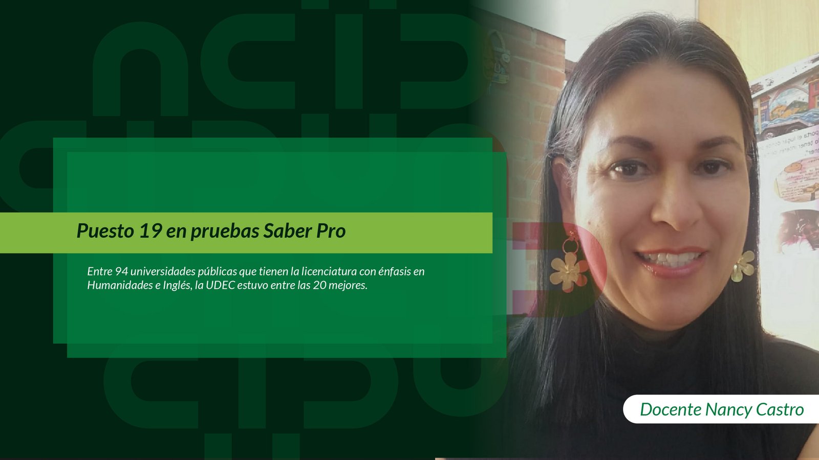 Puesto 19 en pruebas Saber Pro