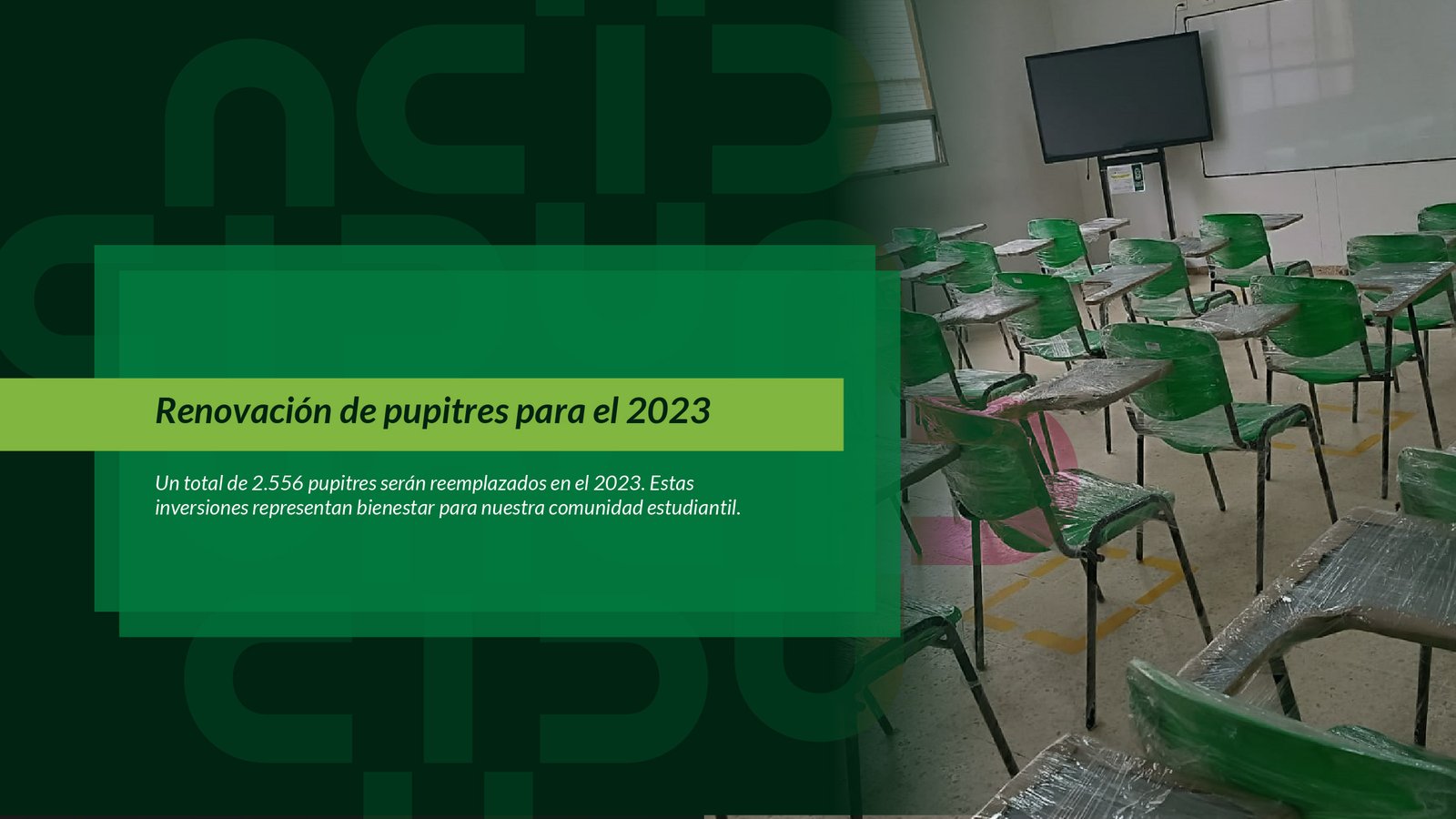 Renovación de pupitres para el 2023