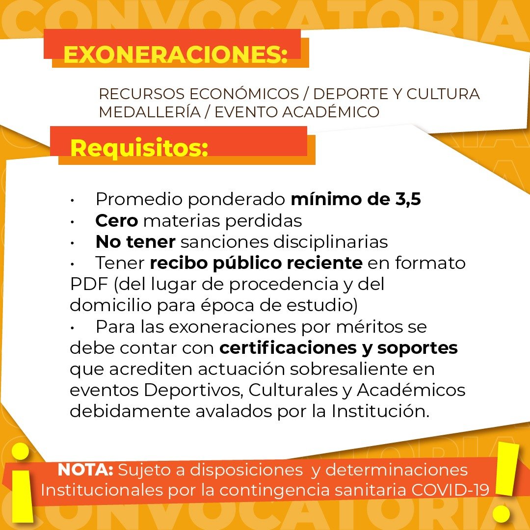Requisitos para exoneraciones