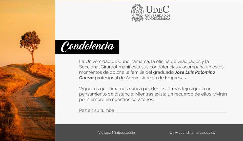 Condolence message Condolence message