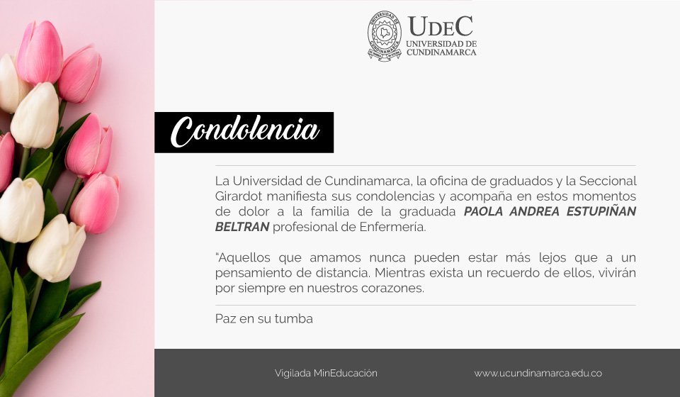 Condolence message Condolence message