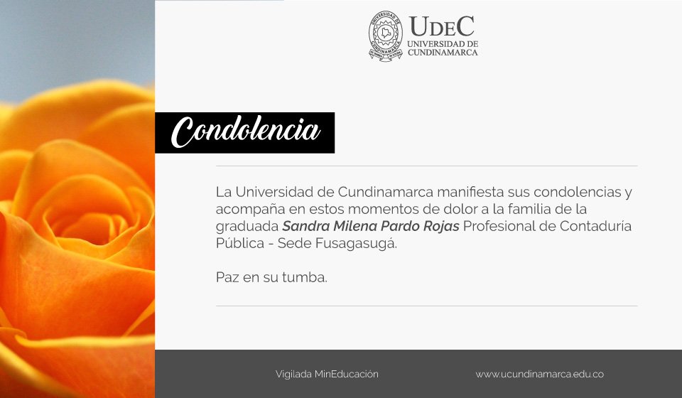 Condolence message Condolence message