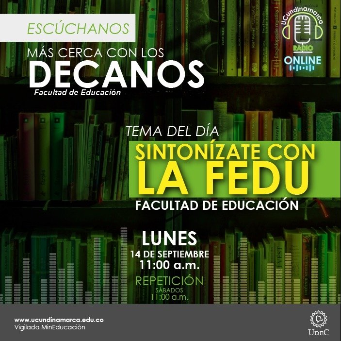 Sintonízate con la Facultad de Educación Sintonízate con la Facultad de Educación