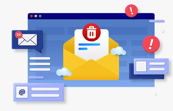 Ilustración de depuración de correo electrónico y equipos Teams