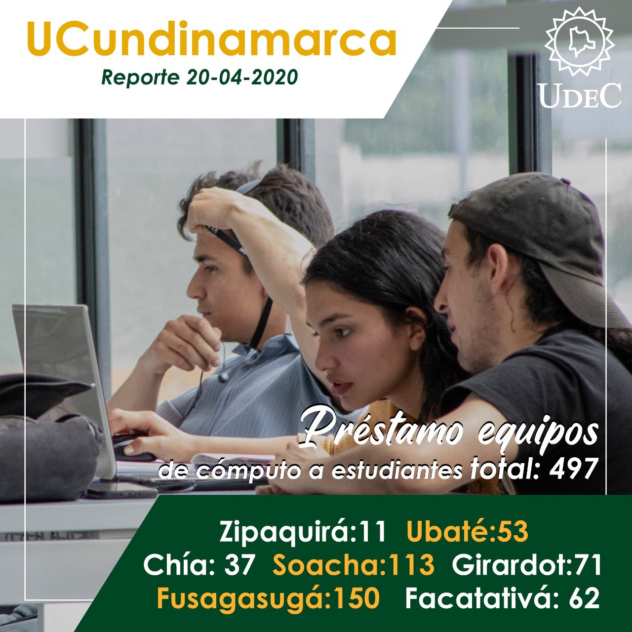 UCundinamarca entrega en préstamo alrededor de 500 equipos portátiles a sus estudiantes — imagen 2 de 2 UCundinamarca entrega en préstamo alrededor de 500 equipos portátiles a sus estudiantes — imagen 2 de 2