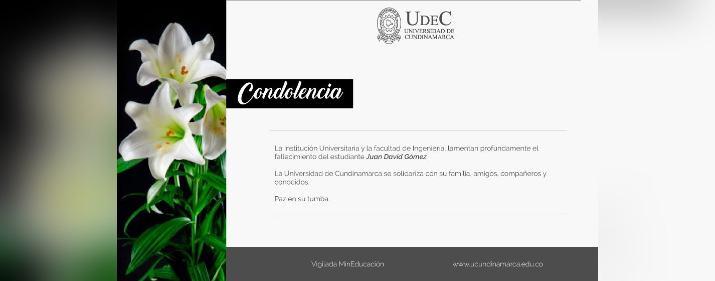 UCundinamarca lamenta fallecimiento de estudiante