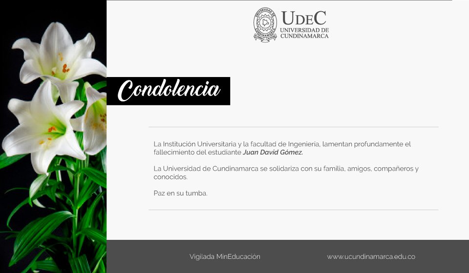 UCundinamarca lamenta fallecimiento de estudiante