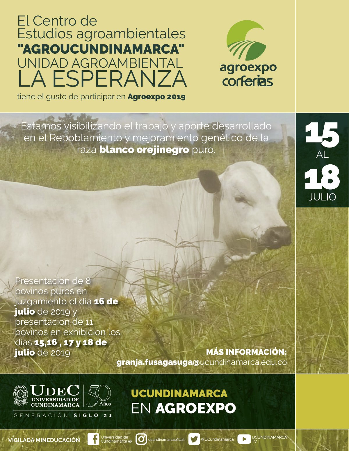 UCundinamarca participa en Agroexpo 2019 UCundinamarca participa en Agroexpo 2019