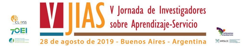 V Jornada de Investigadores sobre Aprendizaje-Servicio / Prórroga para presentación de trabajos (29 de abril de 2019)