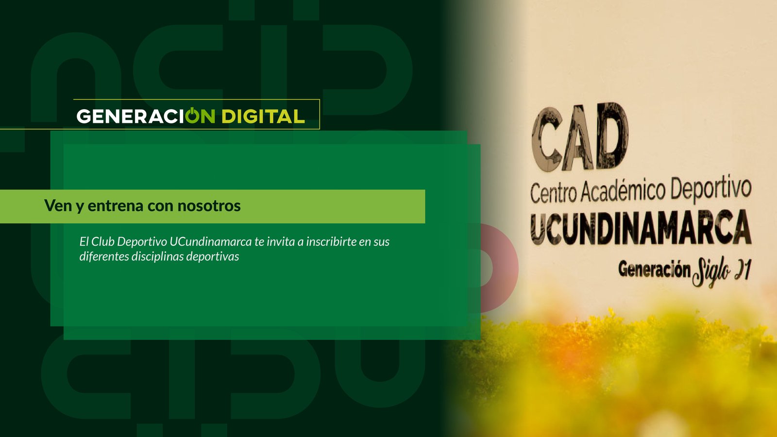Ven y entrena con nosotros