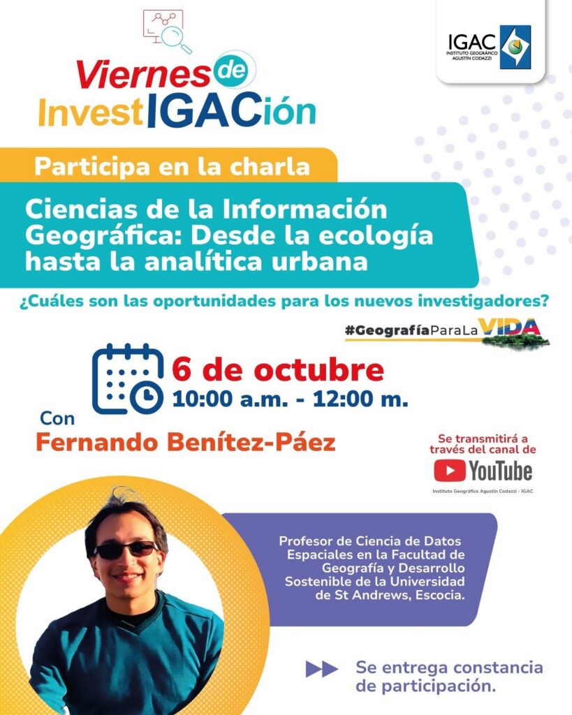 Research Friday, Geographic Information Sciences, From Ecology to Urban Analytics