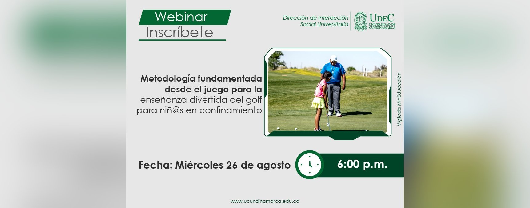 Webinar: golf para niños y niñas